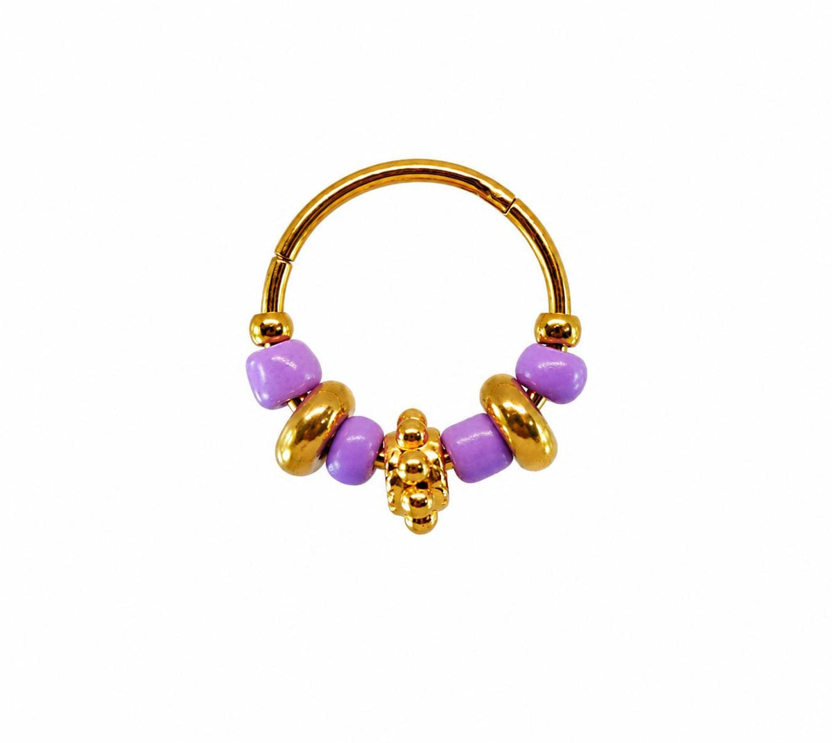 Mini-créoles "Douceur" – Perles colorées et détails dorés – Alma Rosa