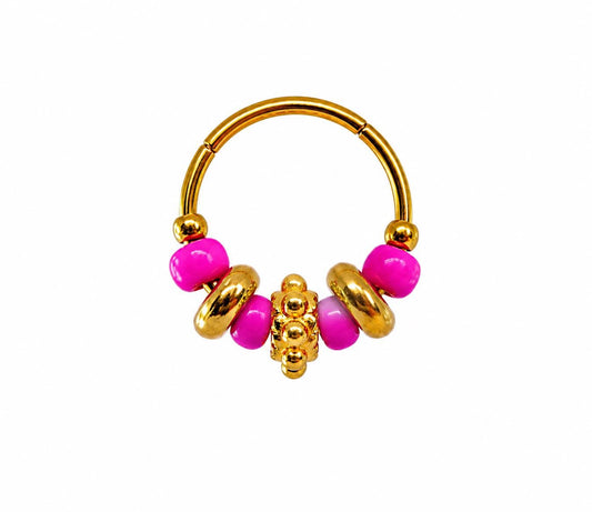 Mini-créoles "Douceur" colorées et détails dorés | Alma Rosa
