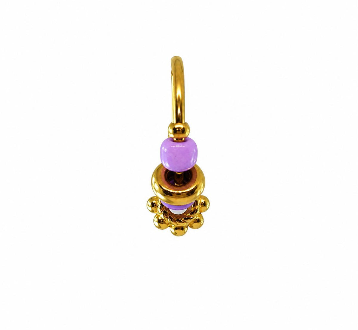 Mini-créoles "Douceur" – Perles colorées et détails dorés – Alma Rosa
