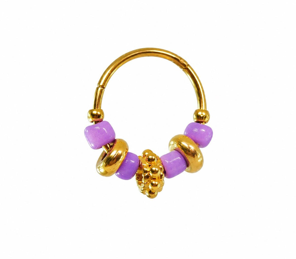 Mini-créoles "Douceur" – Perles colorées et détails dorés – Alma Rosa