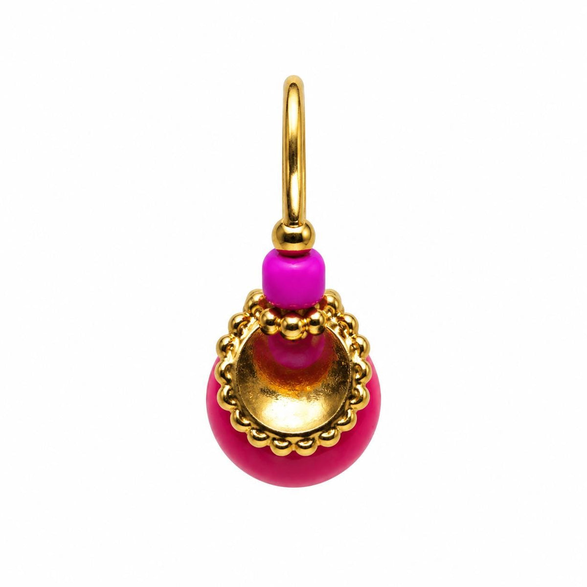 Mini-créoles perles colorées roses et détails dorés – Alma Rosa
