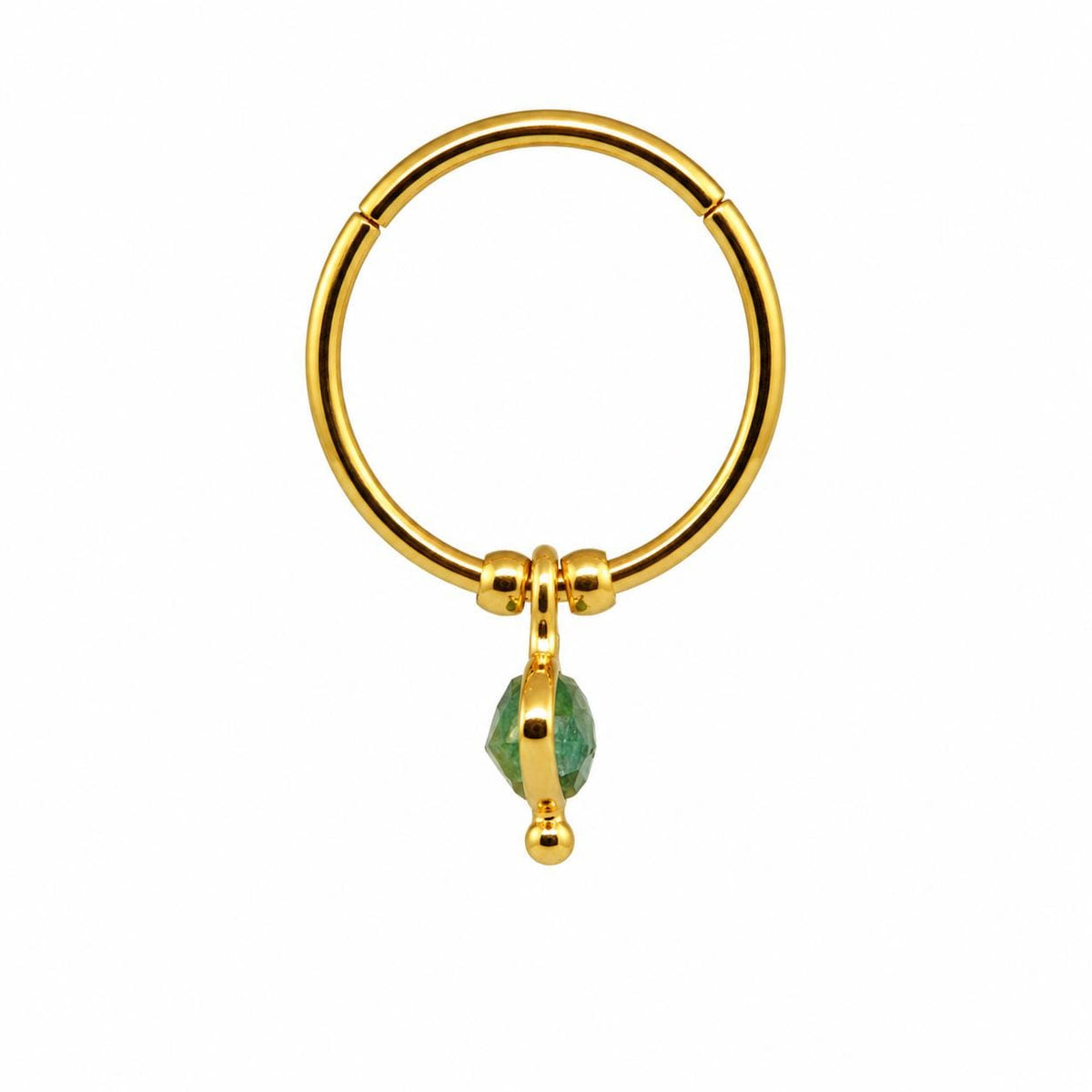 Créoles Aventurine — Pierre naturelle et détails dorés | Alma Rosa